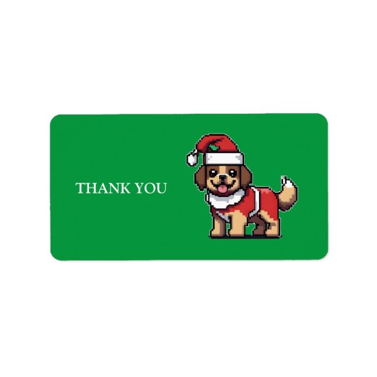 Wir wünschen Ihnen frohe Weihnachten mit niedliche Adressaufkleber (Vorne)