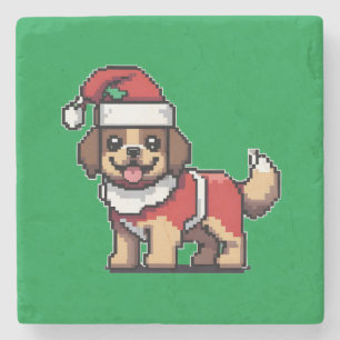 Wir wünschen Ihnen frohe Weihnachten mit niedliche Steinuntersetzer