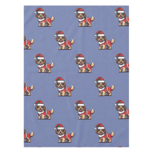 Wir wünschen Ihnen frohe Weihnachten mit niedliche Tischdecke