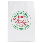 Wir wünschen Ihnen frohe Weihnachten Mittlere Geschenktüte (Vorderseite)
