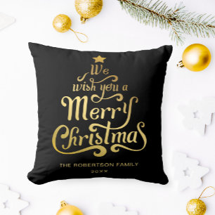Wir wünschen Ihnen frohe Weihnachten personalisier Kissen
