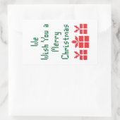 Wir wünschen Ihnen frohe Weihnachten Rechteckiger Aufkleber (Tasche)