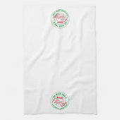 Wir wünschen Ihnen frohe Weihnachten rot und grün Geschirrtuch (Vertikal)