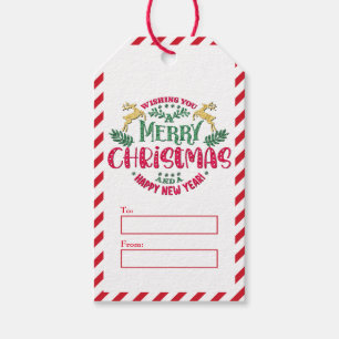 Wir wünschen Ihnen frohe Weihnachten und viel Glüc Geschenkanhänger