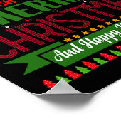 Wir wünschen Ihnen frohe Weihnachten und viel Glüc Poster (Ecke)