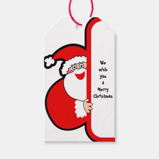 Wir wünschen Ihnen frohe Weihnachten, Weihnachtsma Geschenkanhänger (Vorderseite)