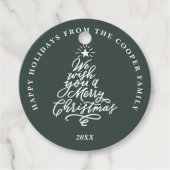 Wir wünschen Ihnen frohe Weihnachtsfeiertage Geschenkanhänger (Vorderseite)