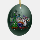 Wir wünschen Ihnen frohen Weihnachten Keramikornament (Rechts)