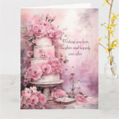 Wir wünschen Ihnen Liebe, Gelächter und alles Gute Karte (Gelbe Blume)