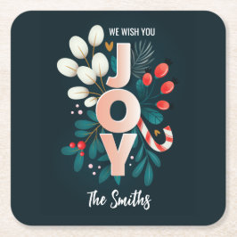 Wir wünschen Ihnen viel Spaß, Weihnachten Candy Ca Runder Pappuntersetzer