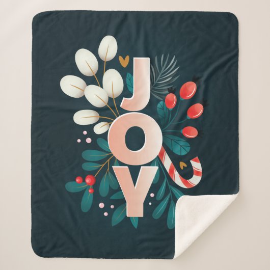 Wir wünschen Ihnen viel Spaß, Weihnachten Candy Ca Sherpadecke (Vorderseite)