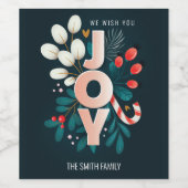 Wir wünschen Ihnen viel Spaß, Weihnachten Candy Ca Weinetikett (Einzelnes Label)