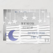 Wir wünschten uns eine Babydusche des Star Boy Einladung (Vorne/Hinten)