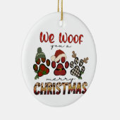 Wir würden dir frohe Weihnachten schenken Keramik Ornament (Rechts)