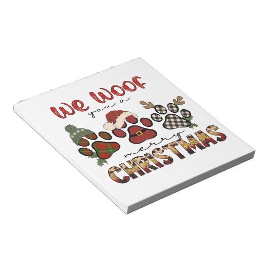 Wir würden dir frohe Weihnachten schenken Notizblock (angewinkelt)