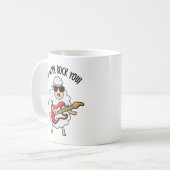 Wir würden euch einen lustigen Schafspuk rocken Kaffeetasse (Vorderseite Links)