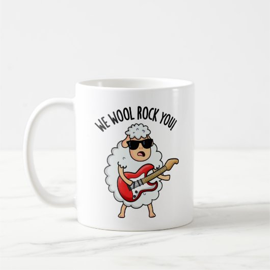 Wir würden euch einen lustigen Schafspuk rocken Kaffeetasse (Links)