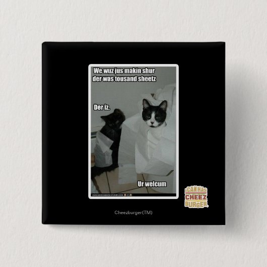 Wir wuz jus makin sur button (Vorderseite)