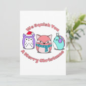 Wir zerquetschen dir frohe Weihnachten Einladung (Stehend Vorderseite)