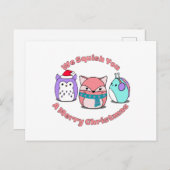 Wir zerquetschen dir frohe Weihnachten Postkarte (Vorne/Hinten)