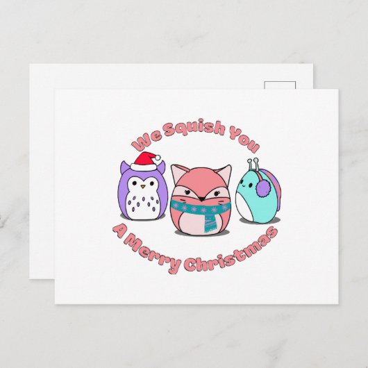 Wir zerquetschen dir frohe Weihnachten Postkarte (Vorne/Hinten)