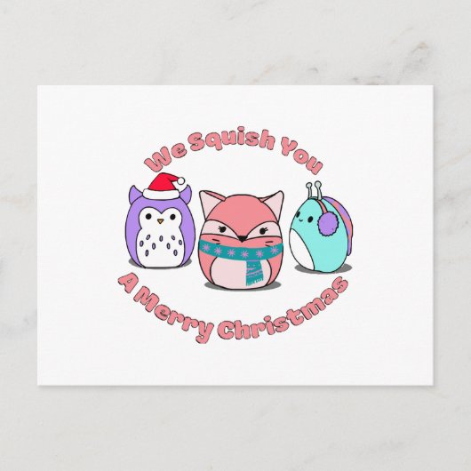 Wir zerquetschen dir frohe Weihnachten Postkarte (Vorderseite)