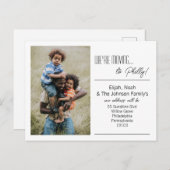 Wir ziehen das Foto der Familie Ankündigungspostkarte (Vorne/Hinten)