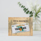 Wir ziehen nach Florida Ankündigungspostkarte (Stehend Vorderseite)