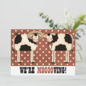 Wir ziehen um! Lustiges Land schüchtert Einladung (Stehend Vorderseite)