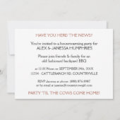 Wir ziehen um! Lustiges Land schüchtert Einladung (Rückseite)