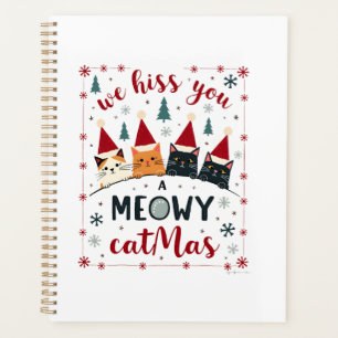 Wir zischen Ihnen ein Meowy Catmas Lustige Katze W Planer