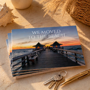 Wir zogen an den Strand Naples Pier Florida Postka Postkarte