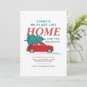 Wir zogen für die Feiertage-Ankündigung Einladung (Stehend Vorderseite)