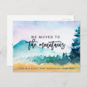 Wir zogen in das Motivierend Sprichwort der Berge Ankündigungspostkarte (Vorne/Hinten)