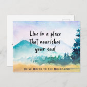 Wir zogen in die Berge Motivierend Sprichwort Anno Ankündigungspostkarte (Vorne/Hinten)