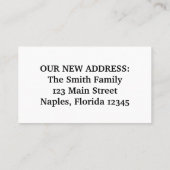 Wir zogen nach Beach Neapel Pier Florida Visitenkarte (Rückseite)