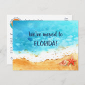 Wir zogen nach Florida Beach Ankündigungspostkarte (Vorne/Hinten)