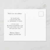 Wir zogen nach Florida Palm Trees Neue Adresse Ankündigungspostkarte (Rückseite)