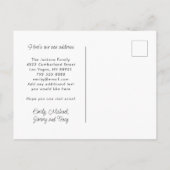 Wir zogen nach Las Vegas New Zuhause Ankündigungspostkarte (Rückseite)