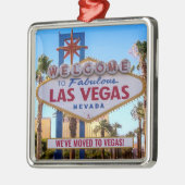 Wir zogen nach Las Vegas New Zuhause Ornament Aus Metall (Links)