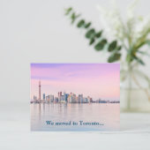 Wir zogen nach Toronto Canada Skyline Foto Moving Postkarte (Stehend Vorderseite)