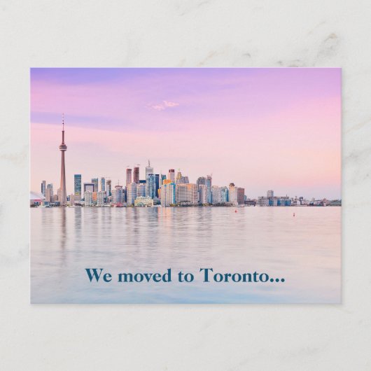 Wir zogen nach Toronto Canada Skyline Foto Moving Postkarte (Vorderseite)