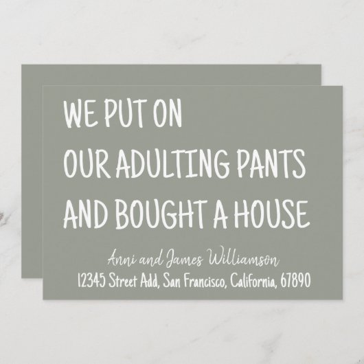 Wir zogen unsere erwachsenen Ameisen an und kaufte Ankündigung (Vorne/Hinten)