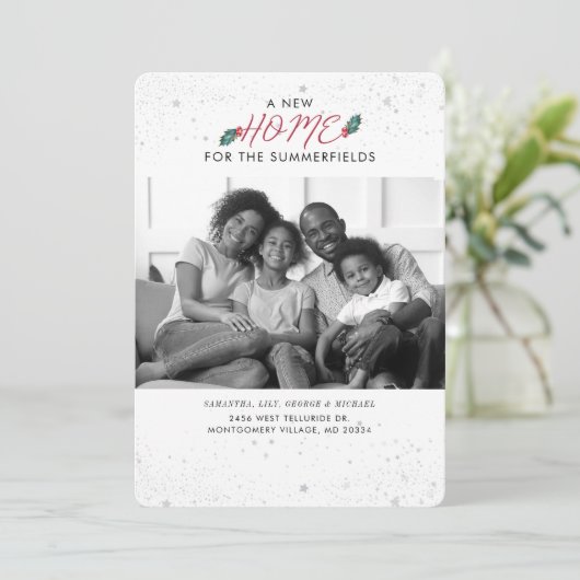 Wir zogen Weihnachtsfeiertage ins Foto Ankündigung (Stehend Vorderseite)