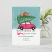 Wir zogen Weihnachtskarte Einladung (Stehend Vorderseite)