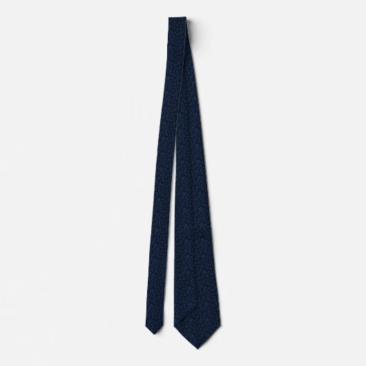 Wirbel Abstrakt Foulard Deep Navy zweiseitig Krawatte (Rückseite)