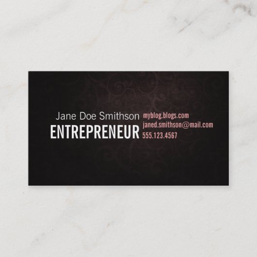 Wirbel Abstrakt Visitenkarte (Vorderseite)