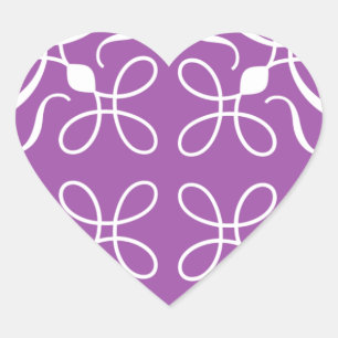 Wirbel auf der Lila Heftpflaster Herz-Aufkleber