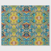 Wirbel aus abstraktem Marmor, aquamarin türkisblau Geschenkpapier (Flach)