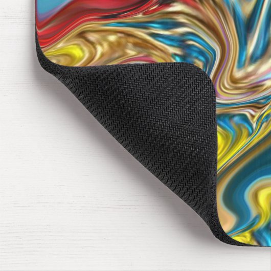 Wirbel aus abstraktem Marmor, aquamarin türkisblau Mousepad (Ecke)